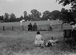 Spectators Collection: Cricket at Chislehurst. 1935