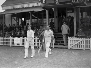 Sportsmen Prints: Cricket at Tonbridge, Kent versus Yorkshire Herbert Sutcliffe and Percy Holmes