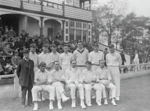 Crickett at Cardiff, Surrey versus Glamorgan Surrey Team Jack Hobbs, Andy Sandham