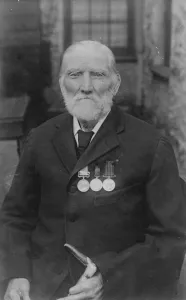 Medals Prints: Crimean veterans 90th birthday. Mr Edward Taylor Lamble, Crimean veteran, of Holyhead