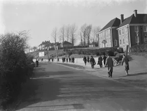 Crofton road in Orpington. On the right can be seen the council offices