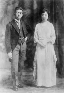 Crown Prince Hirohito and his wife. 1 July 1924