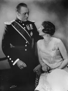 The Crown Prince Olav and Princess Martha of Norway. January 1930