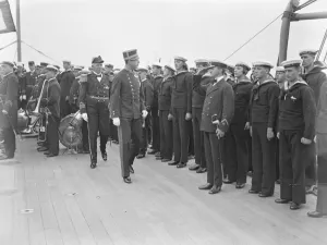 The Crown Prince of Sweden and Lady Louise Mountbatten visit the Swedish Battle Squadron