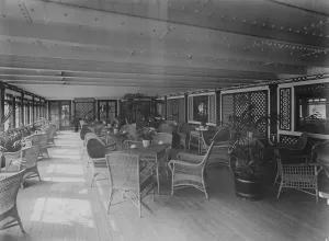 Cruise Cruising Prints: The Cunard liner Scythia Garden Lounge October 1921