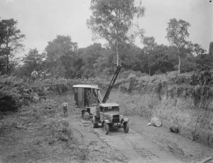 Digger Prints: Cutting a new road, St Pauls Cray Wood. 1937