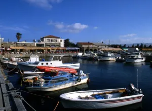 Cyprus. Boats in Paphos Harbour