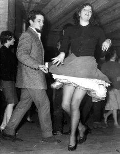 Dancing in a dingy cellar in Soho, London Cy Lauries jazz band beats it out
