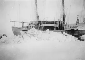 Daring attempt to drift across polar sea. Helplessly locked in ice for twenty four months