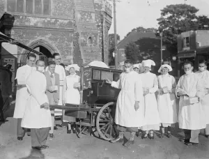Route Prints: The Dartford Carnival. The barrel organ by Lullingstone hospital