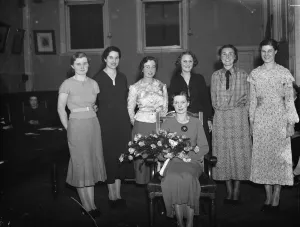 Beautiful Prints: The Dartford Carnival Queen with her attendees. 1936