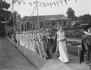 Beautiful Prints: The Dartford Carnival Queen and her attendees in the procession before her coronation