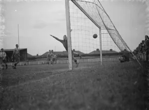 Dartford football club hold a pre season match. A goal is scored