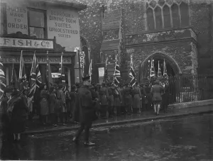 Uniforms Prints: The Dartford girl guides during their parade in Dartford, Kent. 1937