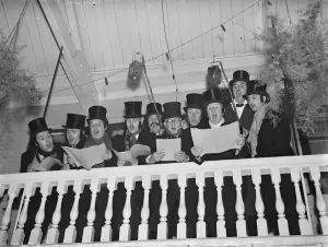 The Dartford Glee singers at the the Dickensian Ball. 1938