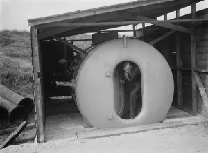 Builders Prints: Dartford tunnel. The decompression medical tanks. 1937