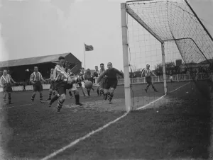 Dartford versus Northfleet. Action from the game. 1939