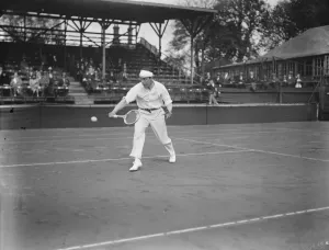 Davis cup tennis. South Africa versus Sweden at the Melbury lawn tennis club, Kensington