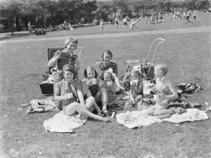 Day trippers have come to the promenade in Gravesend, Kent, to enjoy the sunny weather