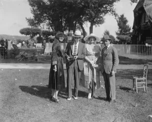 The Deauville Season Miss Shirley Kellogg ( on right ) with her husband Mr Albert