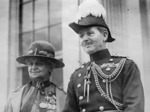 Most Decorated Woman in the World Dame McCarthy with Colonel Charlton, Military
