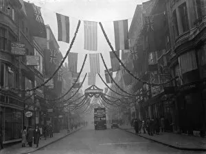 Bunting Collection: Decorations for the royal wedding of the Duke of Kent to Princess Marina of Greece