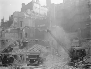 The demolition of Alhambra Theatre in the West End of London. 1936