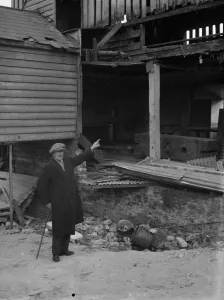 Demolition of the old Shoreham Paper Mill. 10 February 1936