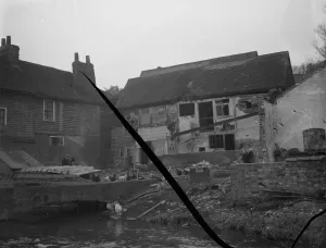 Demolition of the old Shoreham Paper Mill. 10 February 1936