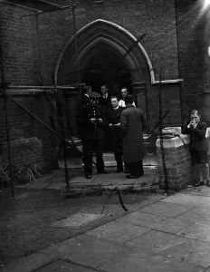 A demonstration stage this morning at the church of St Cuthbert, Philbrach Gardens