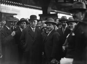 Russian Prints: The departure from Victoria Station of the Soviet Embassy. M Rosengolz at Victoria
