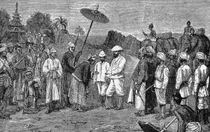 England Prints: A Deputy Commissioner Receives the Sambwa of Kale Major Raikes, Deputy Commissioner
