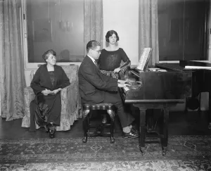 The Deputy leaders family at home. Mrs J R Clynes, the wife of the Deputy Leader of the House