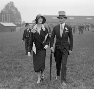 Aristocracy Prints: Derby Day at Epsom Racecourse. Sir John and Lady Buchanan Jardine