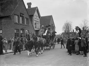 Celebrations Prints: The Dickens centenary coach at Bexley. 1936
