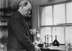The discovery of hafnium. To Dr Alexander Scott, FRS, the Director of Research