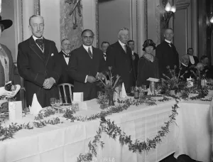Guests Prints: Distinguished gathering in honour of the new High Commisioner for India. A luncheon