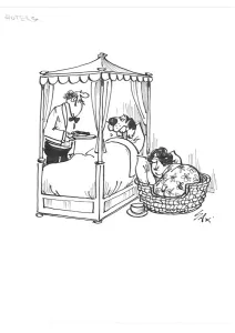 Prints of Top dog. Usually paying little or no attention to political correctness, Sax cartoons are often saucy and irreverent, often a sly look at gender relations, marriage, men, women, drinking Cartoons By Sax Prints: Top dog. Usually paying little or no attention to political correctness, Sax cartoons