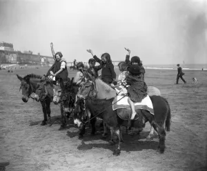 Pets Prints: Donkeys on the sands of Ramsgate beach. 22 May 1926
