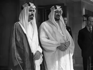 At the Dorchester Hotel, London, royal Saudi Princes Amir Mohammed ( left )