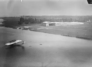 Aerial View Prints: Dornier Do X the largest, heaviest, and most powerful flying boat in the world