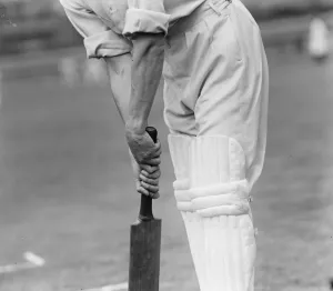 Douglas Jardine. Correct way to hold bat. 10 September 1929