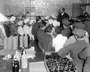 Worker Prints: Dr Jowett, the works manager urging the need for Co-Operation between workers