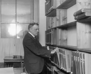 Books Prints: Dr Lloyd Johnsone, Blind Librarian to the Braille Medico - Scientific. The library
