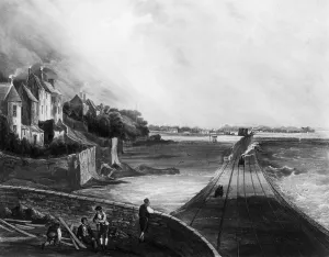 Crown Copyright Prints: Dublin and Kingstown Railway opened 17th December 1834 View from Blackrock 1834