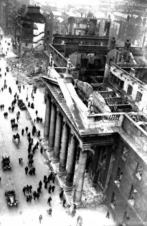 Easter Rising 1916 Collection: Dublins main city centre post office, gutted by fire during the 1916 Easter Rising