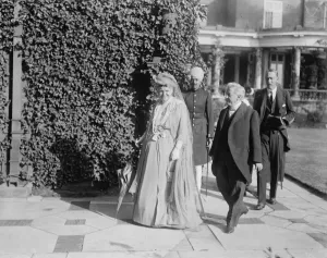 Duchess of Albany Watches Indian Play Lord Leverhulme escorting the Duchess to her