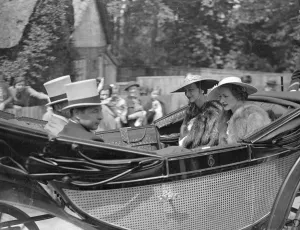 Duchess of Kent and Duchess of Norfolk at Ascot on Gold Cup day. The Duchess of
