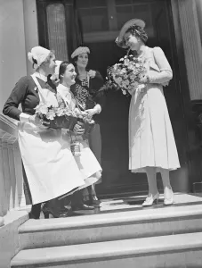 The Duchess of Kent, President of the Queen Alexandra Rose Day Fund, starts