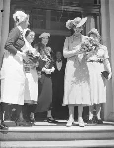 Adult Prints: The Duchess of Kent, President of the Queen Alexandra Rose Day Fund, starts